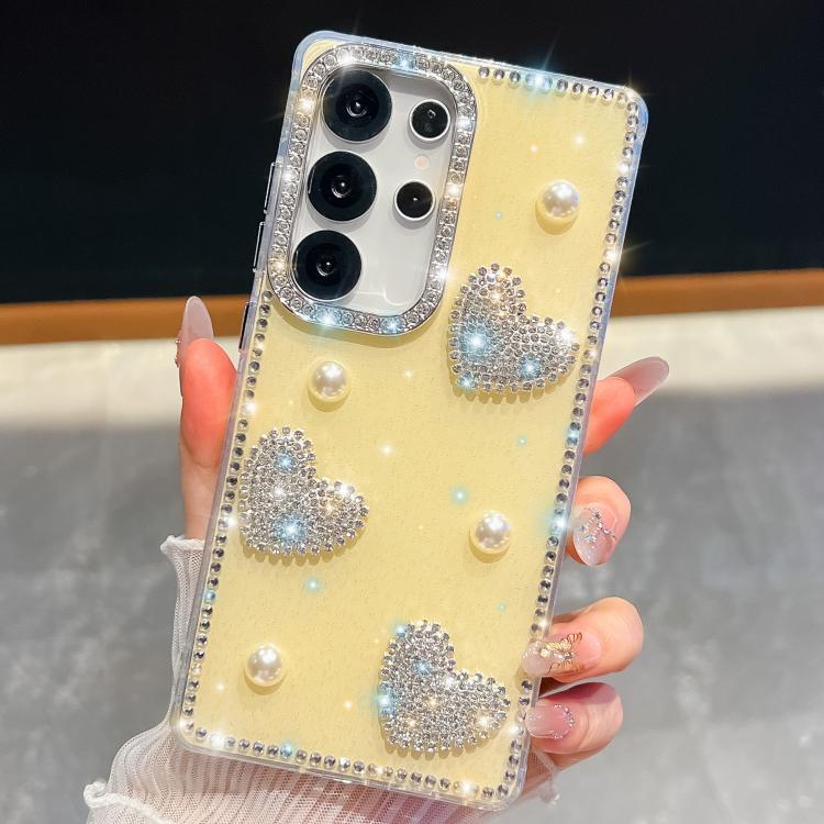 For Samsung Galaxy S23 Ultra 5G Diamond Glitter Pearl Heart Four-Corner Shockproof Phone Case(Light Yellow)
For Samsung Galaxy S23 Ultra 5G Diamond Glitter Pearl Heart Four-Corner Shockproof Phone Case(Light Yellow)