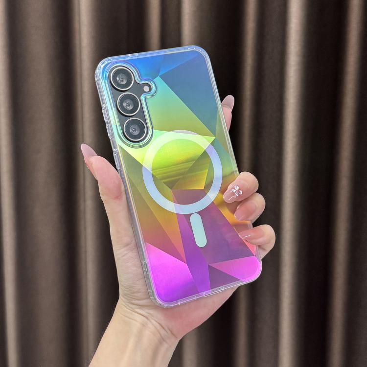 For Samsung Galaxy S25 5G Glossy Color-Plated MagSafe Shockproof Phone Case(Colorful Diamond Lattice)
For Samsung Galaxy S25 5G Glossy Color-Plated MagSafe Shockproof Phone Case(Colorful Diamond Lattice)