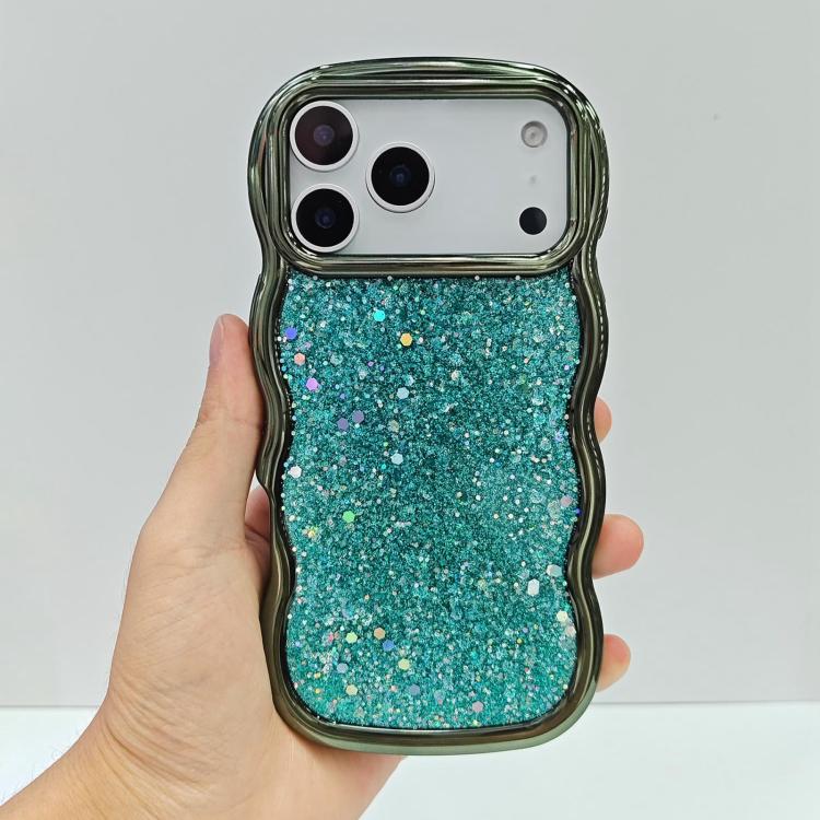 For iPhone 17 Pro Wave Glitter Sequined Electroplated Phone Case(Green)
For iPhone 17 Pro Wave Glitter Sequined Electroplated Phone Case(Green)