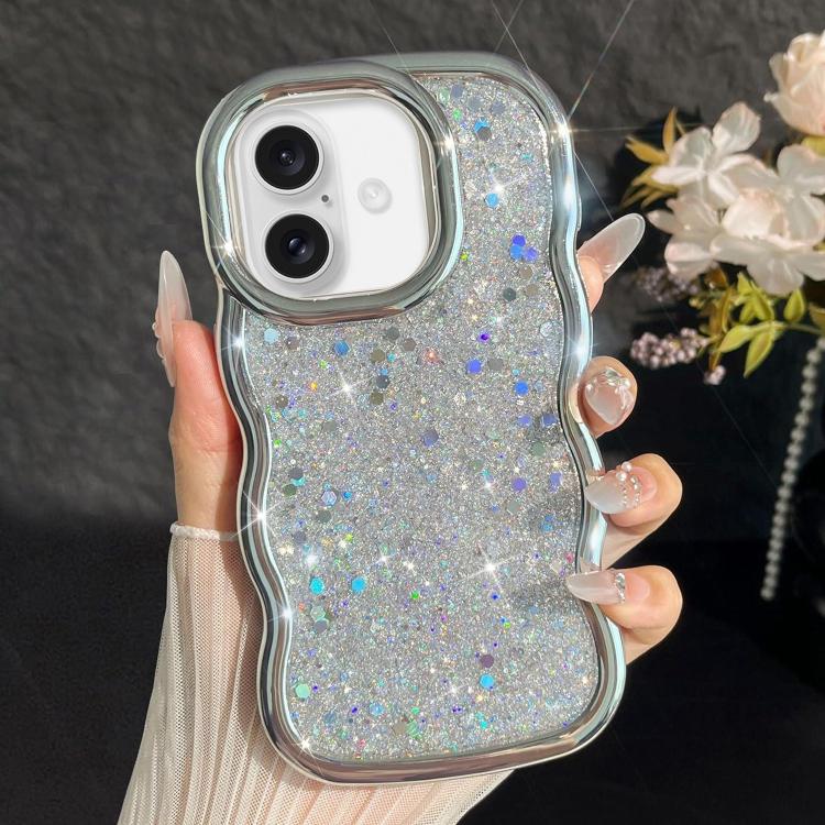 For iPhone 16 Wave Glitter Sequined Electroplated Phone Case(Silver)
For iPhone 16 Wave Glitter Sequined Electroplated Phone Case(Silver)