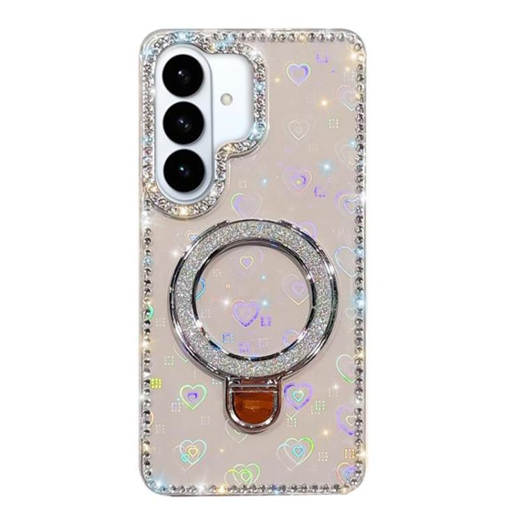For Samsung Galaxy S26 5G Rhinestone Glitter Kickstand Dual-side IMD Phone Case(Heart Transparent)
For Samsung Galaxy S26 5G Rhinestone Glitter Kickstand Dual-side IMD Phone Case(Heart Transparent)
