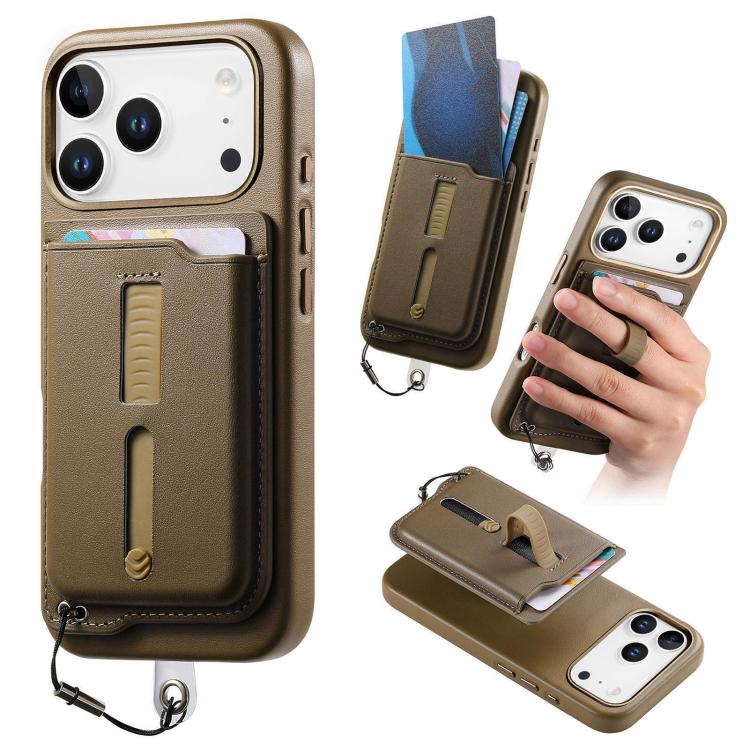 For iPhone 17 Pro Detachable Magnetic Card Bag Phone Case with Finger Ring Grip & Anti-loss Rope(Khaki)
For iPhone 17 Pro Detachable Magnetic Card Bag Phone Case with Finger Ring Grip & Anti-loss Rope(Khaki)