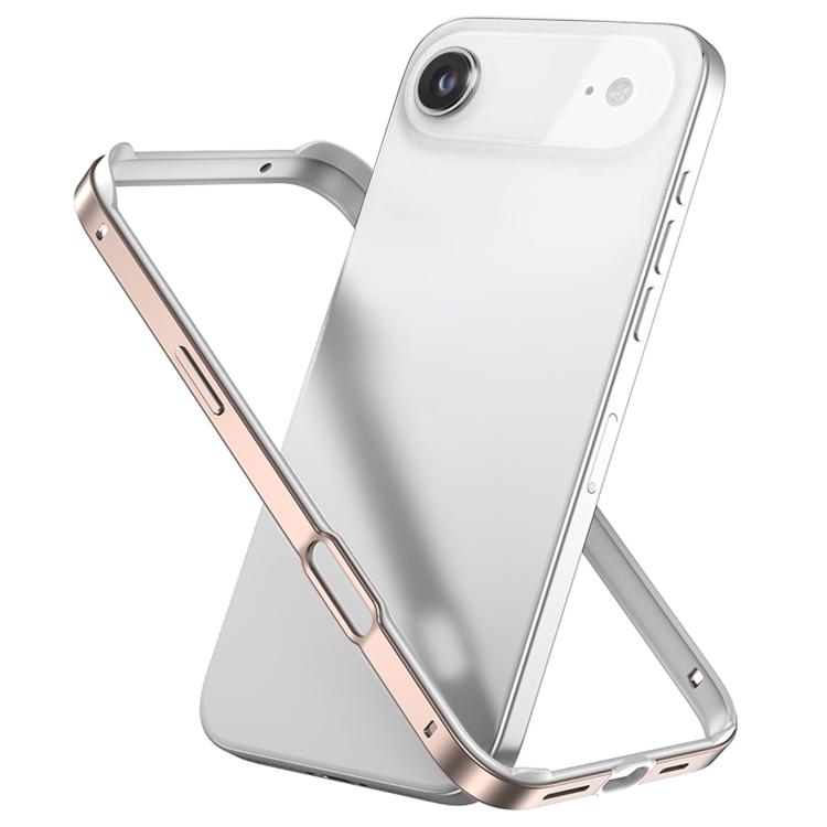 For iPhone Air Metal Hybrid Silicone Four-Corner Shockproof Cooling Phone Frame Case(White vinyl + Rose Pink)
For iPhone Air Metal Hybrid Silicone Four-Corner Shockproof Cooling Phone Frame Case(White vinyl + Rose Pink)