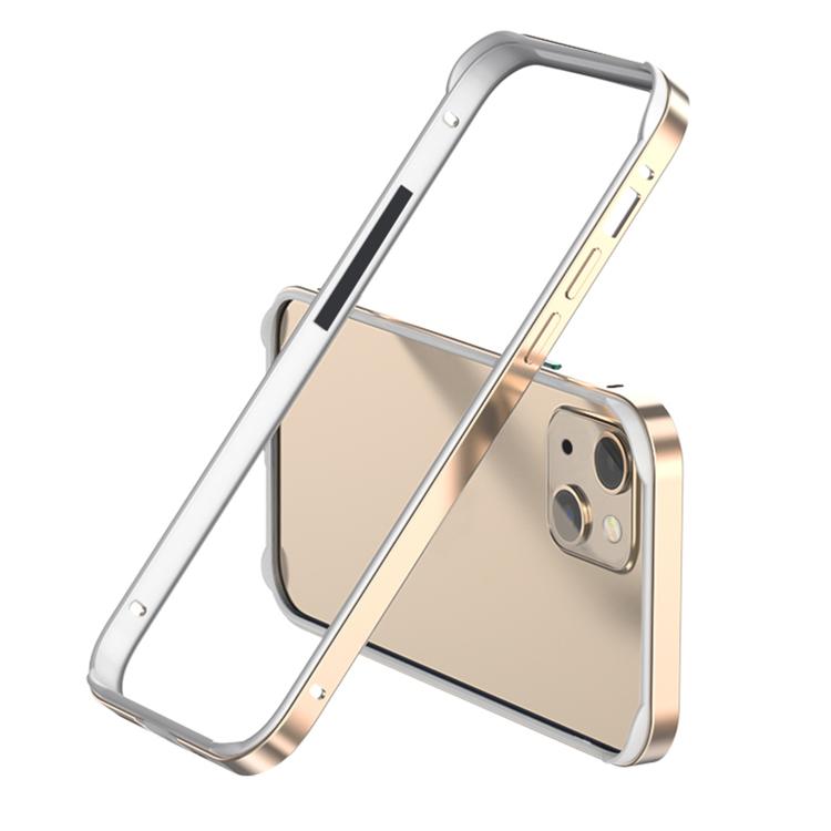 For iPhone 14 Metal Hybrid Silicone Four-Corner Shockproof Cooling Phone Frame Case(White vinyl + Desert Gold)
For iPhone 14 Metal Hybrid Silicone Four-Corner Shockproof Cooling Phone Frame Case(White vinyl + Desert Gold)