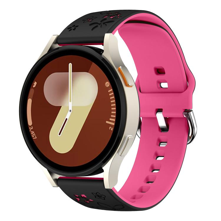 20mm Dual Color Engraved Silicone Watch Band(Black Pink)
20mm Dual Color Engraved Silicone Watch Band(Black Pink)