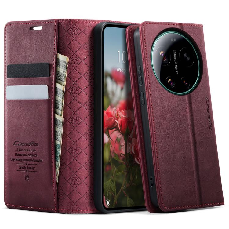 For Xiaomi 17 Ultra CaseMe 033 Calf Leather Lining Microfibre RFID Blocking Phone Case(Red)
For Xiaomi 17 Ultra CaseMe 033 Calf Leather Lining Microfibre RFID Blocking Phone Case(Red)