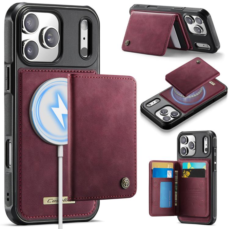 For iPhone 17 Pro Max CaseMe Me80 Series Detachable Wallet Magnetic RFID Vegan Leather Phone Case(Red)
For iPhone 17 Pro Max CaseMe Me80 Series Detachable Wallet Magnetic RFID Vegan Leather Phone Case(Red)