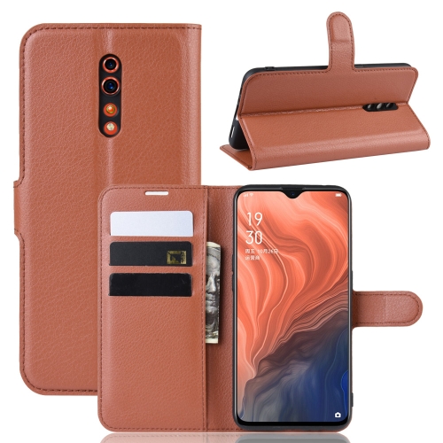 Funda De Cuero Con Tapa Horizontal Con Textura Litchi Para OPPO RENO Z