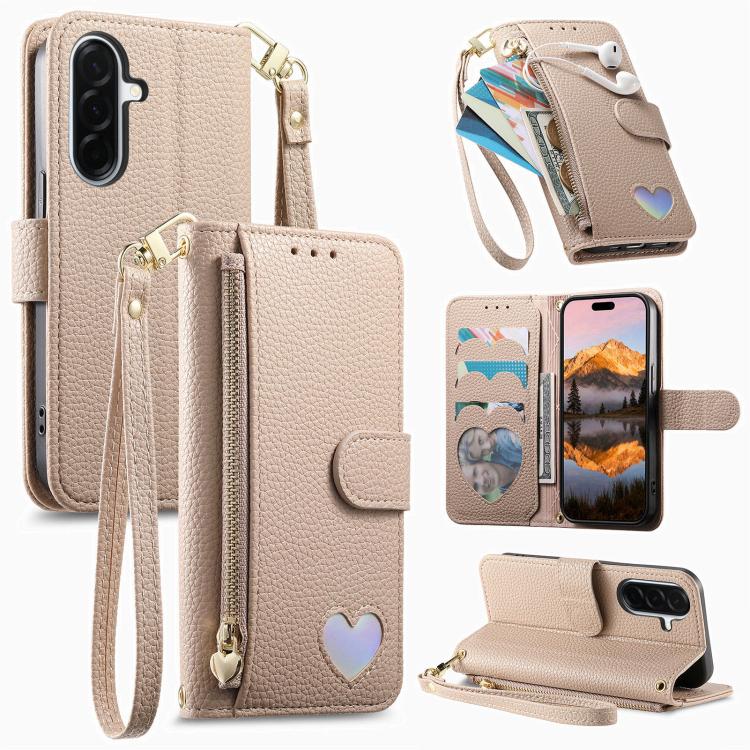 For Samsung Galaxy S25+ / S24+ 5G Fantasy Love Heart Zipper Wallet Vegan Leather Phone Case with Strap(Beige)
For Samsung Galaxy S25+ / S24+ 5G Fantasy Love Heart Zipper Wallet Vegan Leather Phone Case with Strap(Beige)