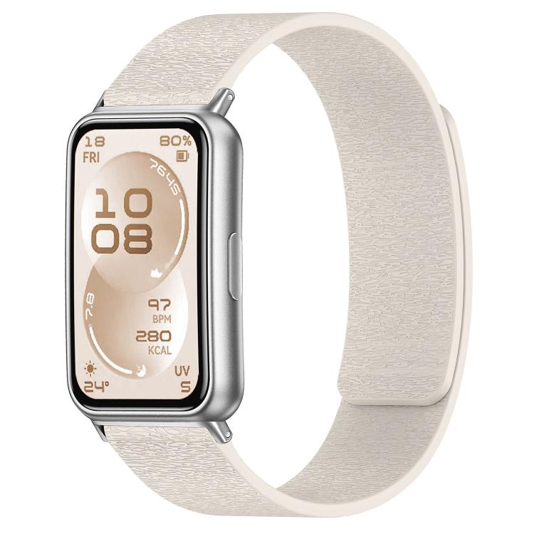 For Huawei Band 11 / Band 11 Pro Cloud Wood Grain Magnetic Silicone Watch Band(Starlight)
For Huawei Band 11 / Band 11 Pro Cloud Wood Grain Magnetic Silicone Watch Band(Starlight)