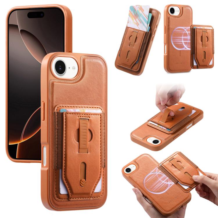 For iPhone 17e / 16e CaseNeo Retro Wristband Elastic Card Bag Magnetic Back Phone Case(Brown)
For iPhone 17e / 16e CaseNeo Retro Wristband Elastic Card Bag Magnetic Back Phone Case(Brown)