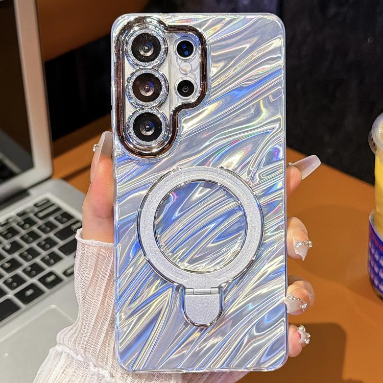 For Samsung Galaxy S23 Ultra 5G Electroplated Glitter Lens Film Texture Magnetic Metal Pivot Holder Shockproof Phone Case(White Water Ripples)
For Samsung Galaxy S23 Ultra 5G Electroplated Glitter Lens Film Texture Magnetic Metal Pivot Holder Shockproof Phone Case(White Water Ripples)