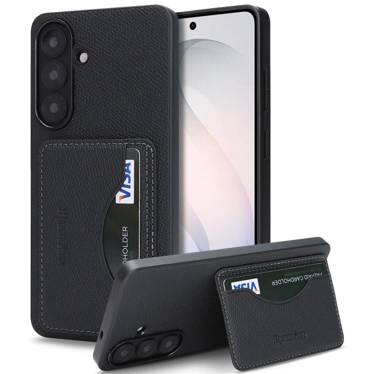 For Samsung Galaxy S26+ 5G Retro Vegan Leather Magnetic Card Holder Back Phone Case(Black)
For Samsung Galaxy S26+ 5G Retro Vegan Leather Magnetic Card Holder Back Phone Case(Black)