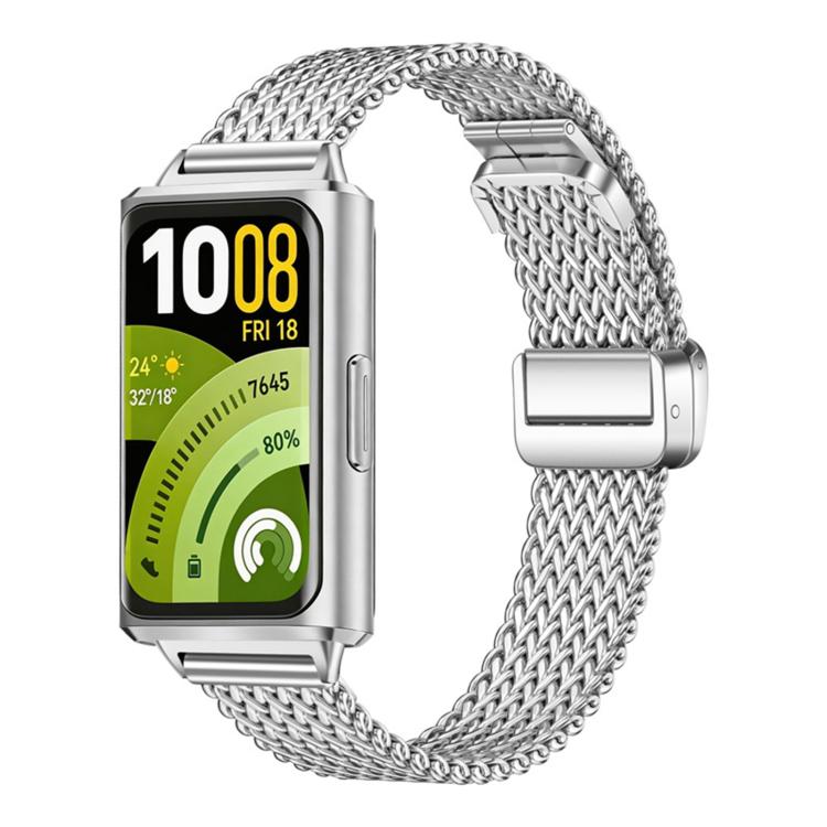 For Huawei Band 11 / Band 11 Pro Slim Zigzag Mesh Folding Magnetic Clasp Stainless Steel Watch Band(Silver)
For Huawei Band 11 / Band 11 Pro Slim Zigzag Mesh Folding Magnetic Clasp Stainless Steel Watch Band(Silver)