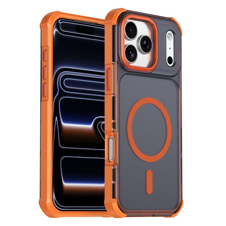 For iPhone 17 Pro Max Skin Feel Semi-transparent Frosted Magnetic Four-Corner Shockproof Phone Case(Orange)
For iPhone 17 Pro Max Skin Feel Semi-transparent Frosted Magnetic Four-Corner Shockproof Phone Case(Orange)