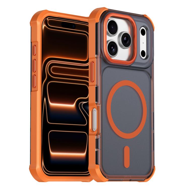 For iPhone 17 Pro Skin Feel Semi-transparent Frosted Magnetic Four-Corner Shockproof Phone Case(Orange)
For iPhone 17 Pro Skin Feel Semi-transparent Frosted Magnetic Four-Corner Shockproof Phone Case(Orange)