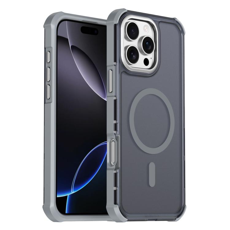 For iPhone 16 Pro Max Skin Feel Semi-transparent Frosted Magnetic Four-Corner Shockproof Phone Case(Grey)
For iPhone 16 Pro Max Skin Feel Semi-transparent Frosted Magnetic Four-Corner Shockproof Phone Case(Grey)
