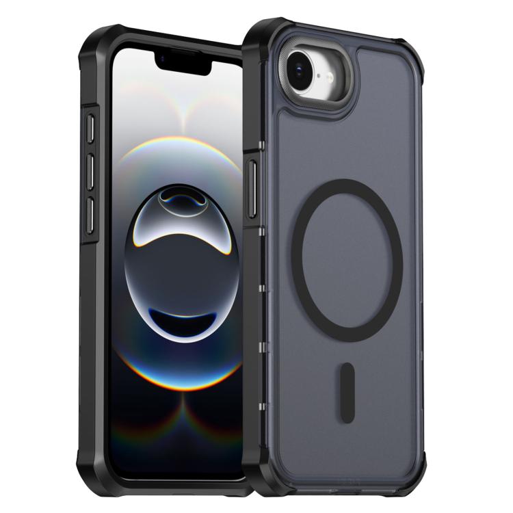 For iPhone 17e / 16e Skin Feel Semi-transparent Frosted Magnetic Four-Corner Shockproof Phone Case(Black)
For iPhone 17e / 16e Skin Feel Semi-transparent Frosted Magnetic Four-Corner Shockproof Phone Case(Black)