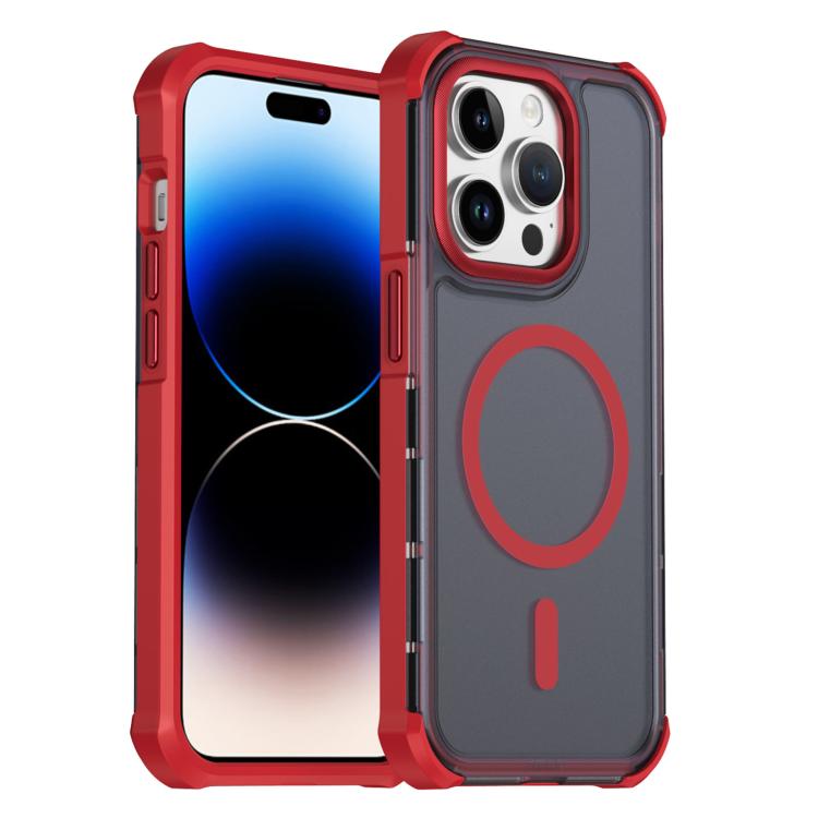 For iPhone 14 Pro Skin Feel Semi-transparent Frosted Magnetic Four-Corner Shockproof Phone Case(Red)
For iPhone 14 Pro Skin Feel Semi-transparent Frosted Magnetic Four-Corner Shockproof Phone Case(Red)