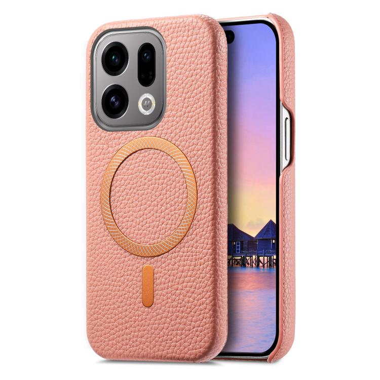 For OPPO Find X9 Litchi Texture Brushed MagSafe PU Back Cover Phone Case(Pink)
For OPPO Find X9 Litchi Texture Brushed MagSafe PU Back Cover Phone Case(Pink)