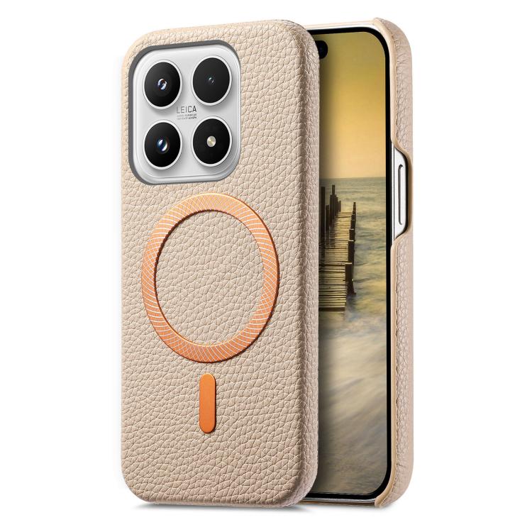 For Xiaomi 17 Litchi Texture Brushed MagSafe PU Back Cover Phone Case(Khaki)
For Xiaomi 17 Litchi Texture Brushed MagSafe PU Back Cover Phone Case(Khaki)