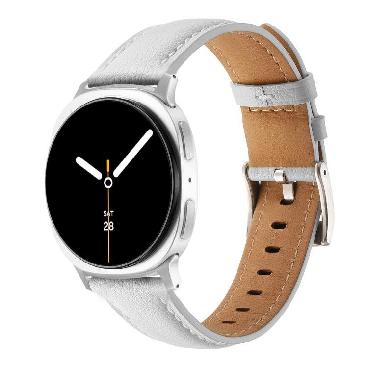 For Samsung Galaxy Watch8 / Watch8 Classic Pointed Tail Genuine Leather Watch Band(White)
For Samsung Galaxy Watch8 / Watch8 Classic Pointed Tail Genuine Leather Watch Band(White)
