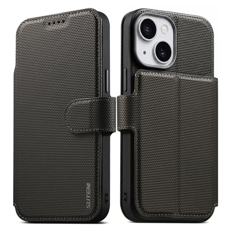 For iPhone 14 / 13 Suteni Q09 Magnetic Detachable Wallet 2 in 1 Triangle Texture Vegan Leather Phone Case(Grey)
For iPhone 14 / 13 Suteni Q09 Magnetic Detachable Wallet 2 in 1 Triangle Texture Vegan Leather Phone Case(Grey)