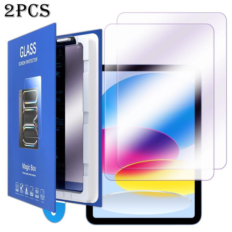 For iPad 2026 / 2025 / 2022 2pcs Book Box Style Easy Install Dust-proof Box Purple Light Tempered Glass Tablet Film
For iPad 2026 / 2025 / 2022 2pcs Book Box Style Easy Install Dust-proof Box Purple Light Tempered Glass Tablet Film