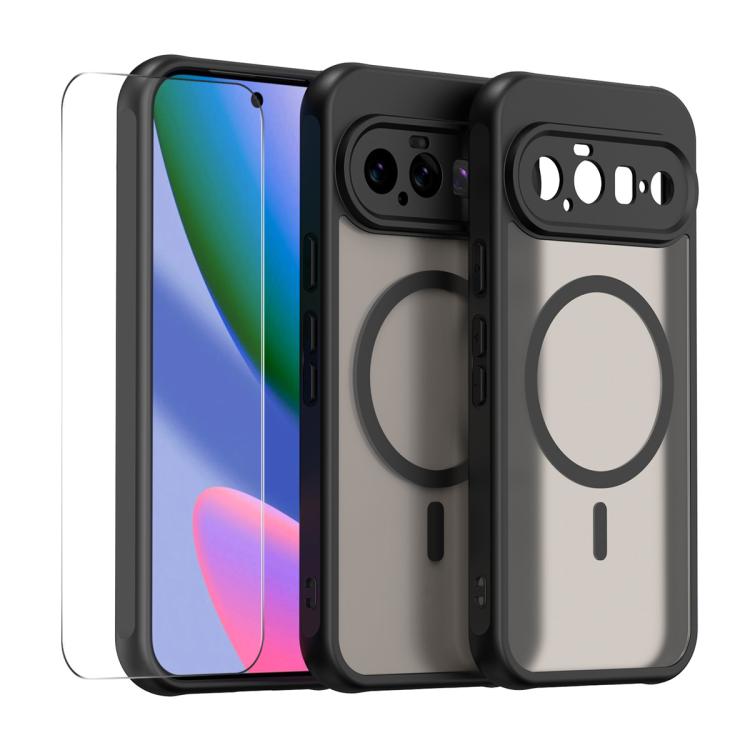 For Google Pixel 11 Pro XL ENKAY Hat-Prince MagSafe Matte Translucent Shockproof Phone Case with 0.18mm High Aluminum-silicon Glass Film(Black)
For Google Pixel 11 Pro XL ENKAY Hat-Prince MagSafe Matte Translucent Shockproof Phone Case with 0.18mm High Aluminum-silicon Glass Film(Black)
