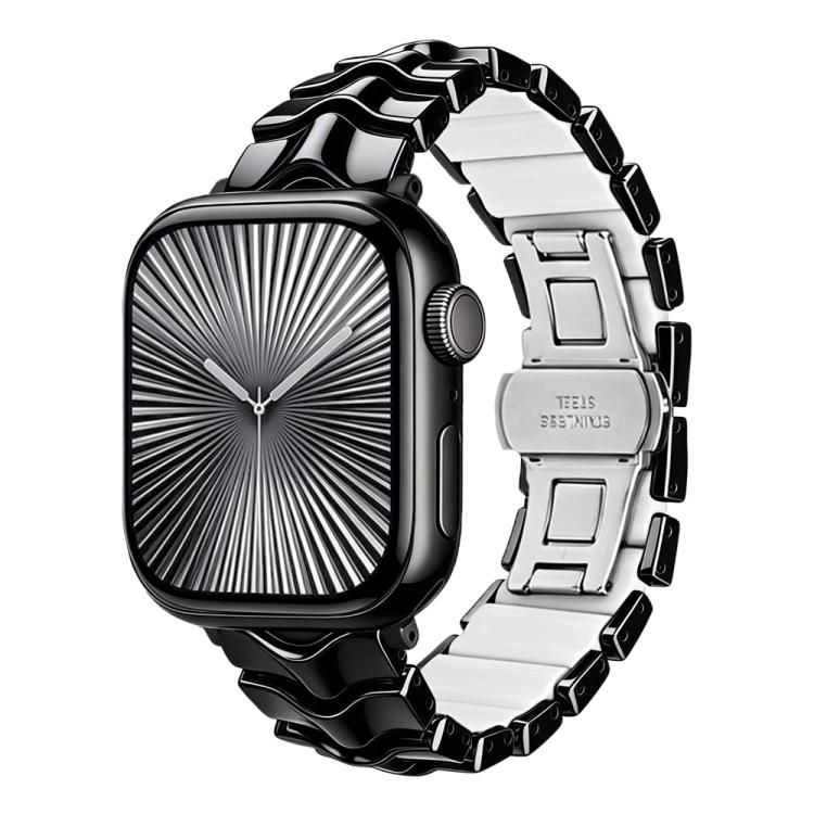 For Apple Watch 46mm / 49mm / 45mm / 44mm Arc Shadow Metal Hybrid Silicone Watch Band(Black White)
For Apple Watch 46mm / 49mm / 45mm / 44mm Arc Shadow Metal Hybrid Silicone Watch Band(Black White)