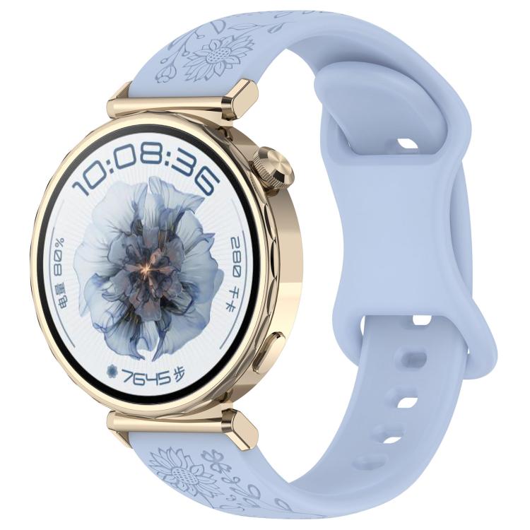 22mm Sunflower Pattern Butterfly Buckle Silicone Watch Band(Light Blue)
22mm Sunflower Pattern Butterfly Buckle Silicone Watch Band(Light Blue)