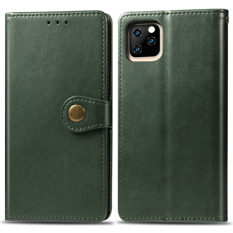 Retro Solid Color Leather Buckle Mobile Phone Protection Leather Case with Photo Frame & Card Slot & Wallet & Bracket Function for iPhone 11 Pro Max(Green)
Retro Solid Color Leather Buckle Mobile Phone Protection Leather Case with Photo Frame & Card Slot & Wallet & Bracket Function for iPhone 11 Pro Max(Green)