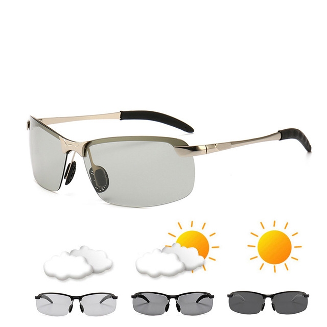 Photochromic Sunglasses Day and Night Vision Polarized Driving Eyewear (Silver)
Photochromic Sunglasses Day and Night Vision Polarized Driving Eyewear (Silver)