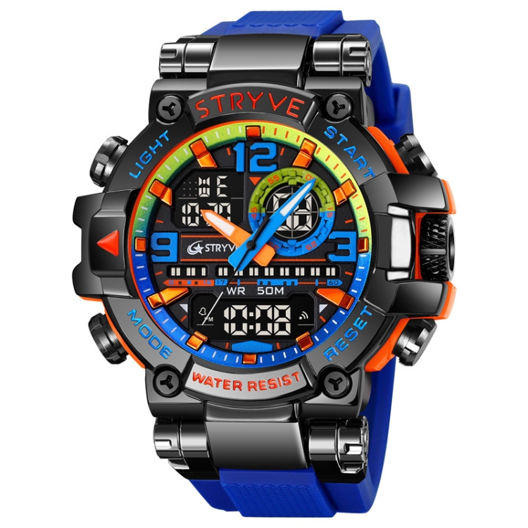 STRYVE S8025 Sports Night Light Electronic Waterproof Watch Multifunctional Student Watch(Blue)
STRYVE S8025 Sports Night Light Electronic Waterproof Watch Multifunctional Student Watch(Blue)