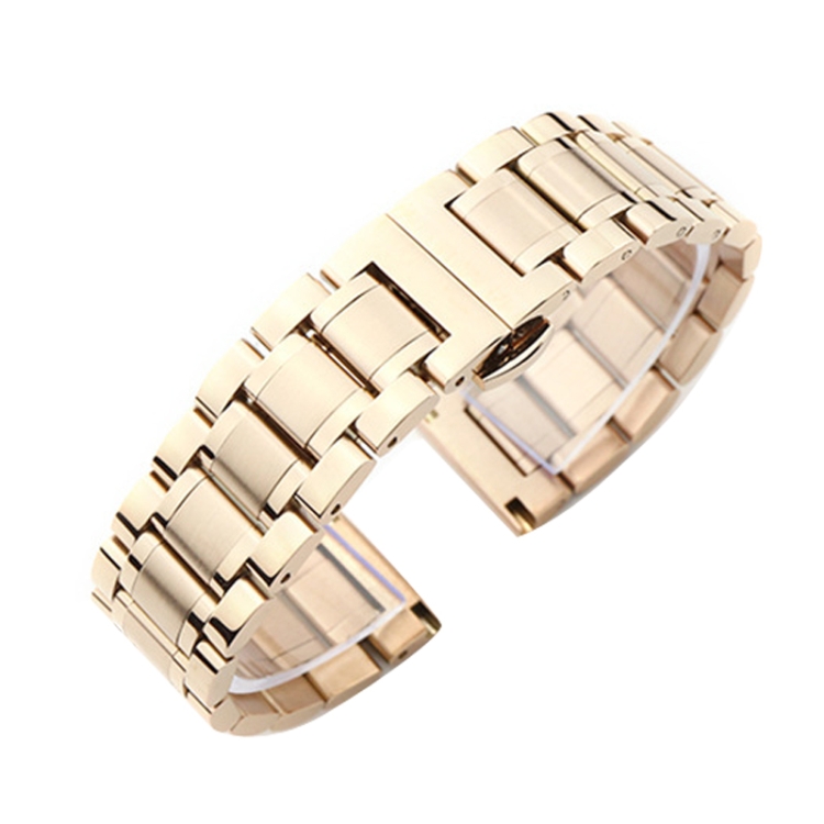 19mm Steel Bracelet Butterfly Buckle Five Beads Unisex Stainless Steel Solid Watch Strap, Color:Rose Gold
19mm Steel Bracelet Butterfly Buckle Five Beads Unisex Stainless Steel Solid Watch Strap, Color:Rose Gold