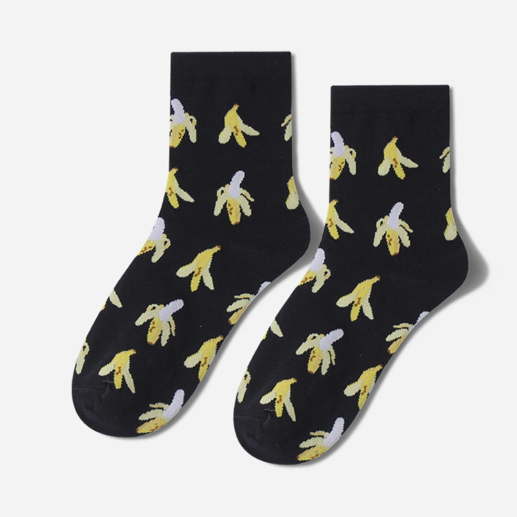Tropical Fruit Pattern Personality Trend Tube Ladies Cotton Socks(Black bananas)
Tropical Fruit Pattern Personality Trend Tube Ladies Cotton Socks(Black bananas)