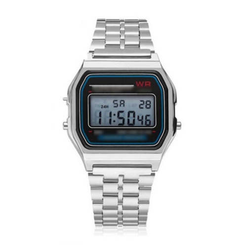 

Unisex Sports Watches LED Digital Waterproof Quartz WristWatch(Silver)
