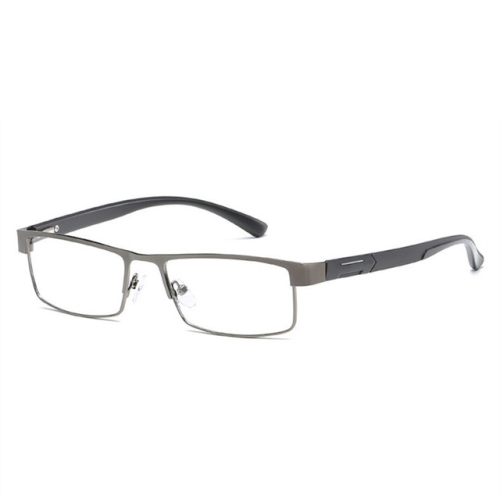 

Simple Matel Frame Reading Glasses Hyperopia Eyeglasses +1.50D(Gun-color)