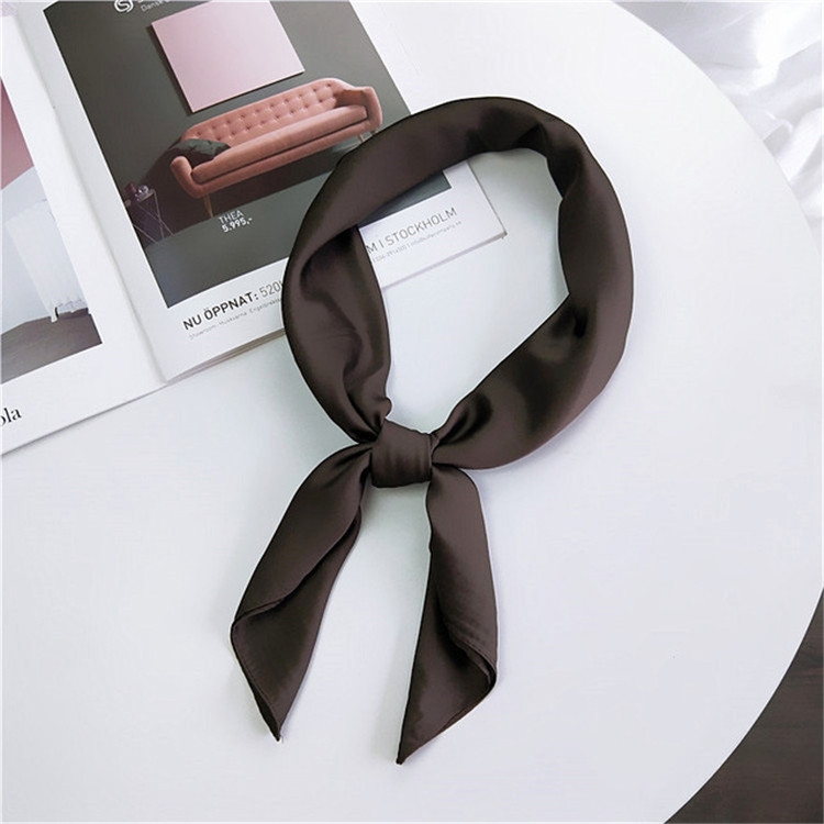 Soft Imitated Silk Fabric Solid Color Small Square Scarf Professional Silk Scarf for Women, Length: 70cm(Dark Brown)
Soft Imitated Silk Fabric Solid Color Small Square Scarf Professional Silk Scarf for Women, Length: 70cm(Dark Brown)