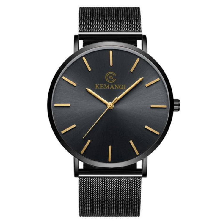 KEMANQI Simple Ultra-thin Waterproof Steel Mesh Belt Quartz Watch for Men(Ultra-thin Mesh belt black dial)
KEMANQI Simple Ultra-thin Waterproof Steel Mesh Belt Quartz Watch for Men(Ultra-thin Mesh belt black dial)