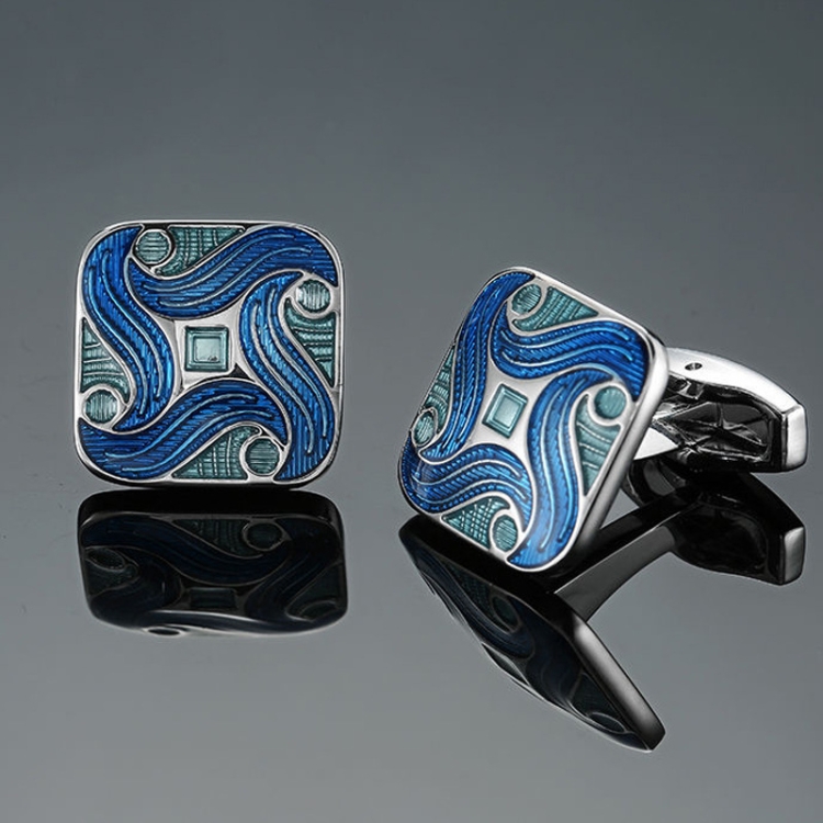 Men Shirt Cufflinks Blue Series Enamel Crystal Vintage Pattern Cufflinks, Color: 14
Men Shirt Cufflinks Blue Series Enamel Crystal Vintage Pattern Cufflinks, Color: 14