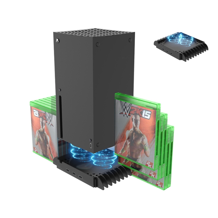 JYS X133 Multi-Function Cooling Base + Game Disc Storage For XBOXSeries X Host(Black)
JYS X133 Multi-Function Cooling Base + Game Disc Storage For XBOXSeries X Host(Black)