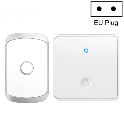 

CACAZI FA50 1 For 1 Push-button Self-generating Wireless Doorbell, Plug:EU Plug(White)