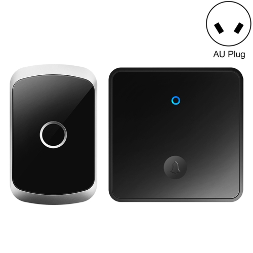 

CACAZI FA50 1 For 1 Push-button Self-generating Wireless Doorbell, Plug:AU Plug(Black)