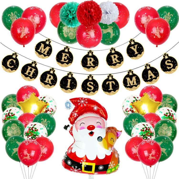 Christmas Decoration Bronzing Print Flag Pull Balloon Set, Style: Christmas Snowflake Santa
Christmas Decoration Bronzing Print Flag Pull Balloon Set, Style: Christmas Snowflake Santa