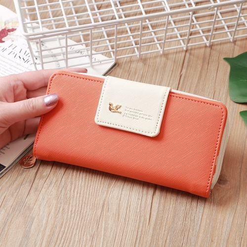 Flying Bird Two Fold Wallet Lady Long Wallet Zipper Mobile Phone Bag Large Capacity Card Holder(Orange)
Flying Bird Two Fold Wallet Lady Long Wallet Zipper Mobile Phone Bag Large Capacity Card Holder(Orange)