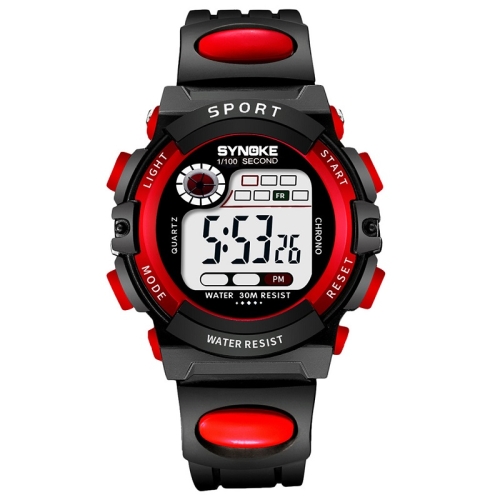 

SYNOKE 99269 Children Sports Waterproof Digital Watch, Colour: Small (Red)