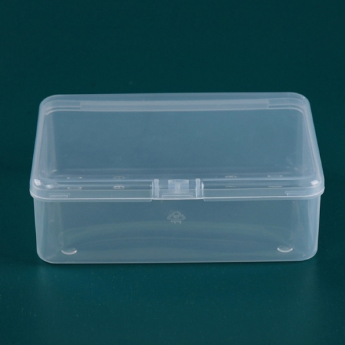 

6 PCS PP Rectangular Transparent Plastic Box Flip Cover Parts Hardware Tool Storage Box