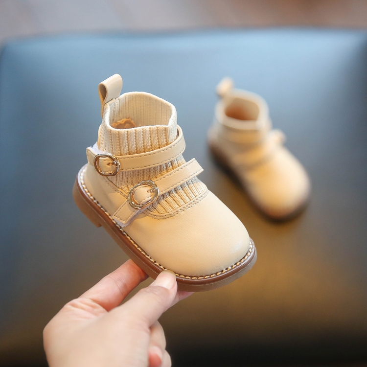 Baby Soft Sole Leather Shoes Children Knitted Stitching Short Boots, Size: 18(Beige)
Baby Soft Sole Leather Shoes Children Knitted Stitching Short Boots, Size: 18(Beige)