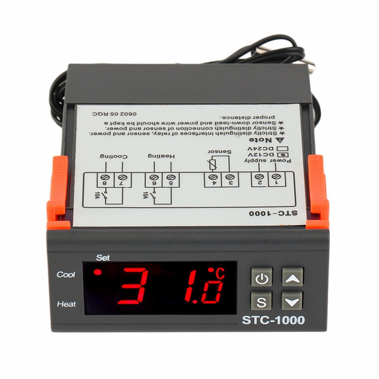 STC-1000 Aquarium Incubation Seafood Machine Electronics Number Microcomputer Temperature Controller Switch(12V)
STC-1000 Aquarium Incubation Seafood Machine Electronics Number Microcomputer Temperature Controller Switch(12V)